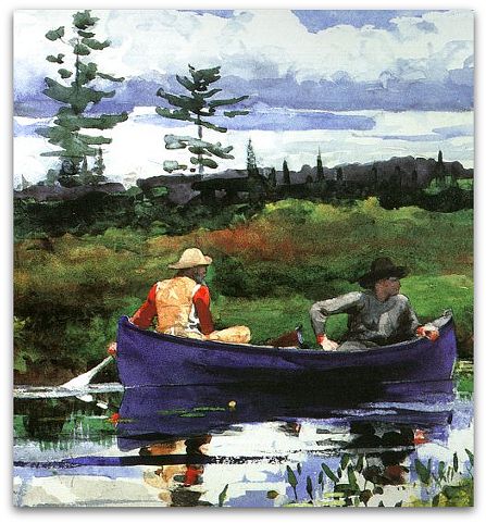 “The Blue Boat,” watercolor by Winslow Homer